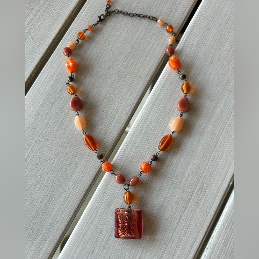 FREE Orange beaded necklace FREE with any purchase from my closet